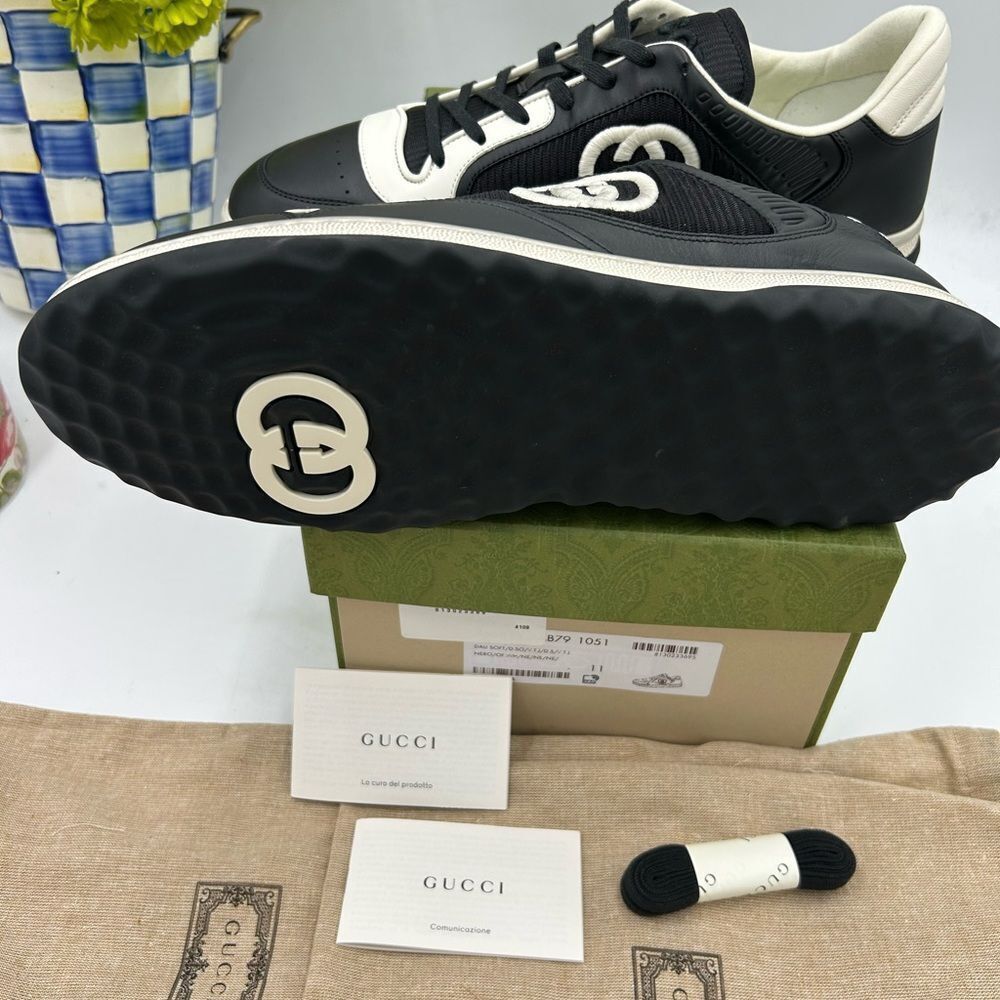 Men's Gucci Mac 80 low top sneakers size 11 made in Italy - Picture 6 of 13